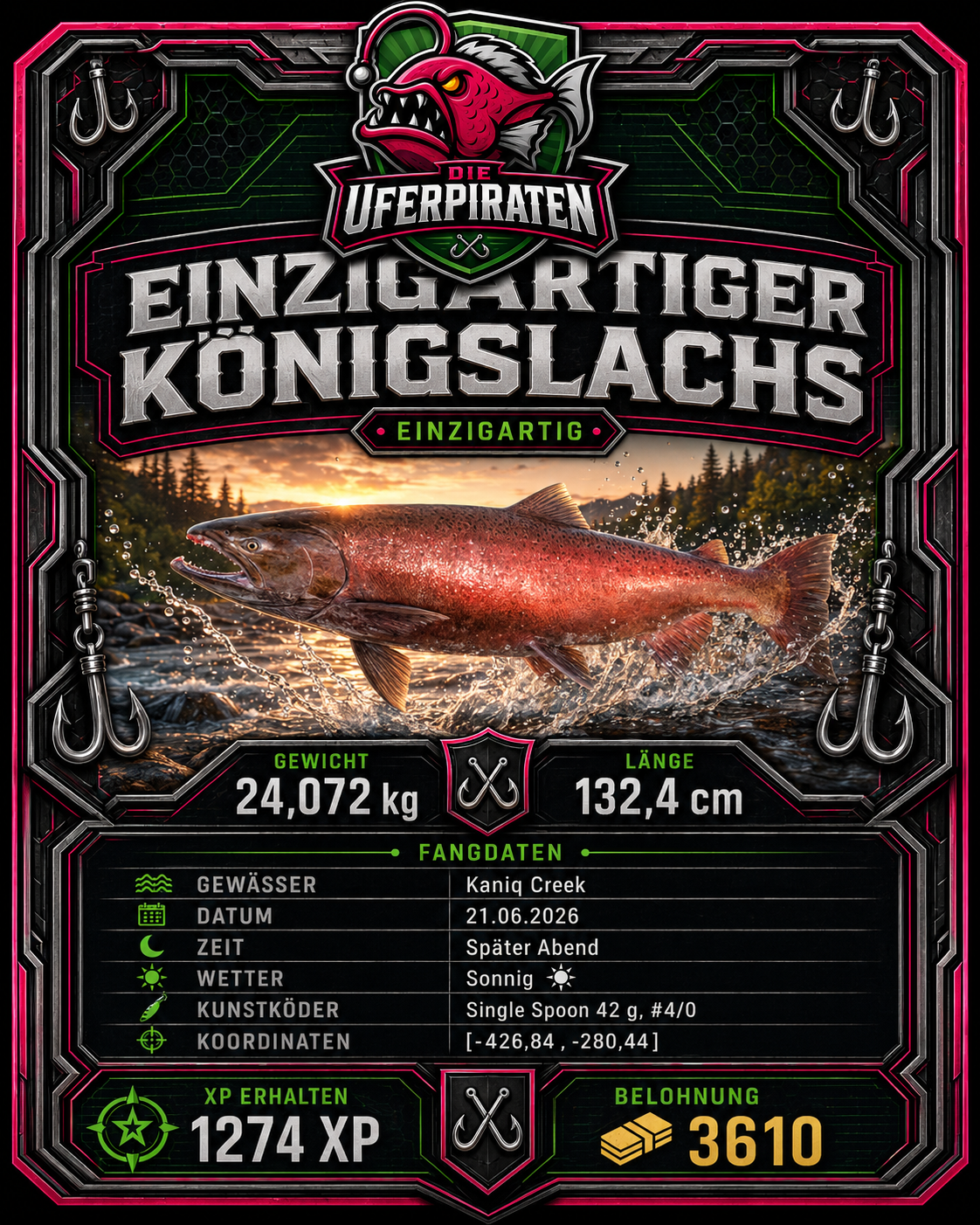 Einzigartiger Königslachs