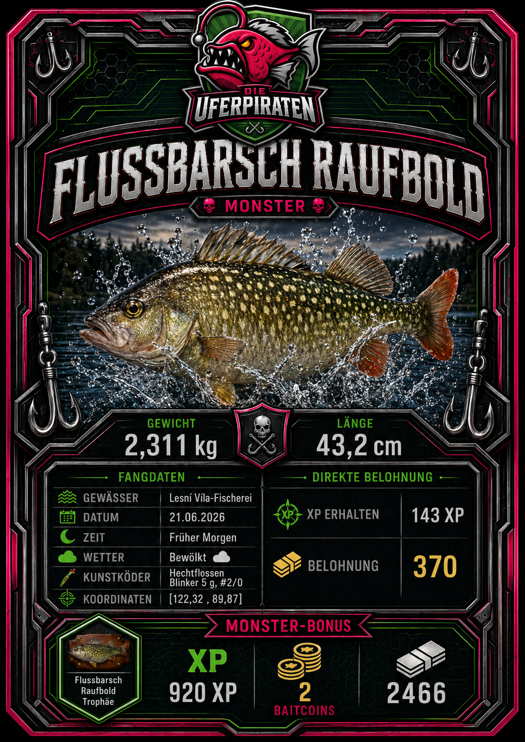 Flussbarsch Raufbold Monster